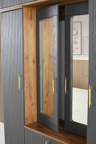 Doru Mdf Portmanto Antrasit - Ceviz