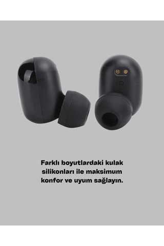 Bluetooth V5.0 Parmak Dokunmatik Kontrol Kablosuz Kulaklık Şarj Kutulu Model 1
