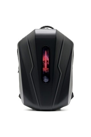 Missidea Jarmend Siyah Neon Led Ekranlı Akıllı Sırt Çantası Sert Kabuk Kask Bölmeli