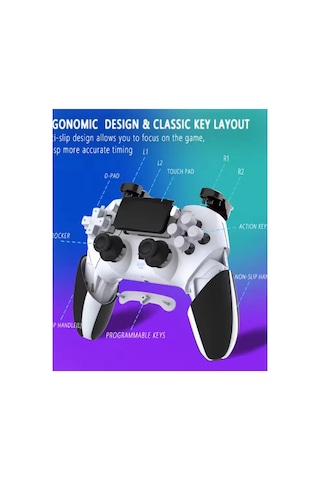 P4 Plus Bluetooth Titreşimli Ps4/ps5 Pc Telefon Joystick Kablosuz Oyun Kolu Siyah Diğer