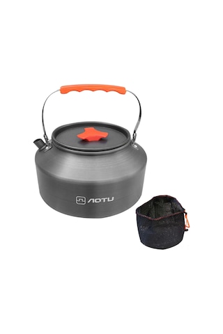 Youmex Kamp, Piknik Ve Yürüyüşler İçin Pratik 1.6l Çay Ve Kahve Demleme Çaydanlığı Koyu Gri