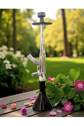 Alüminyum Gövdeli Ak-47 Kalaşnikof Tasarım 90 Cm Premium Nargile Seti Büyük Boy Contalı Sistem 48182075