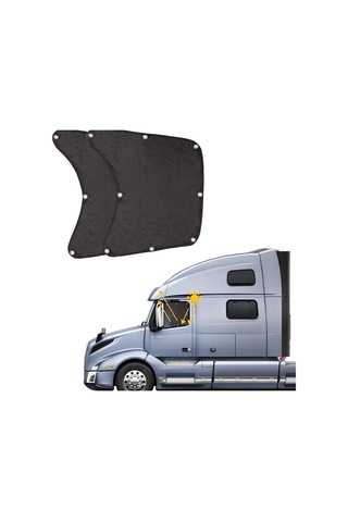 Gajeena Kamyon Yan Cam Güneşlik Seti - Uv Korumalı, Isı Yalıtımlı, 60x55cm Siyah Mesh Kumaş