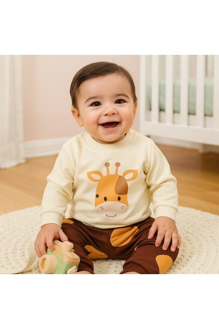 The Lucky Omuzdan Çıtçıtlı Mevsimlik 2 Parça Takım Krem