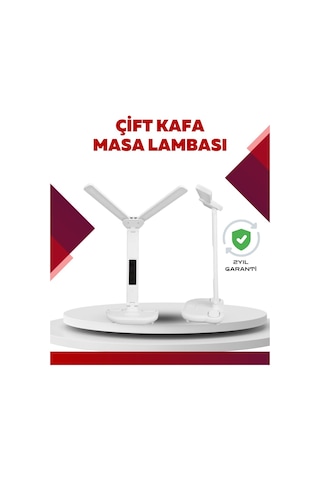 Göz Koruyucu Led Okuma Lambası Titreşimsiz Işık Kalemlik Ve Stand Fonksiyonlu Beyaz