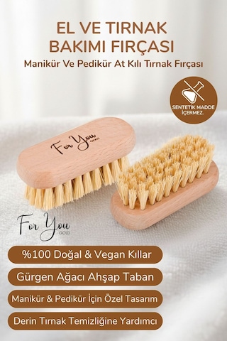 El Ve Tırnak Bakımı Fırçası Manikür Ve Pedikür At Kılı Tırnak Fırçası