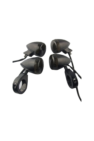 Suntek 4x Ön Arka Motosiklet Led Dönüş Sinyali Işığı 39 MM Çatal Kelepçesi  Siyah