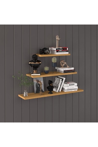 Modern Organizer Düzenleyici Dekoratif Kitaplık Banyo Mutfak 3'lü Duvarrafı Petra