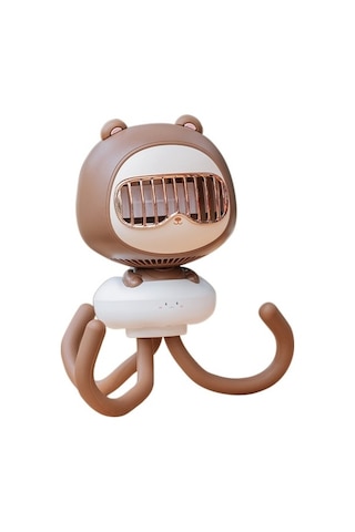 Bebek Arabası Fanı Çocuk El Masaüstü Şarj Edilebilir Ahtapot Fanı Bebek Arabası Fanı Klipsli Taşınabilir Bladeless Fan 2442 Renkli