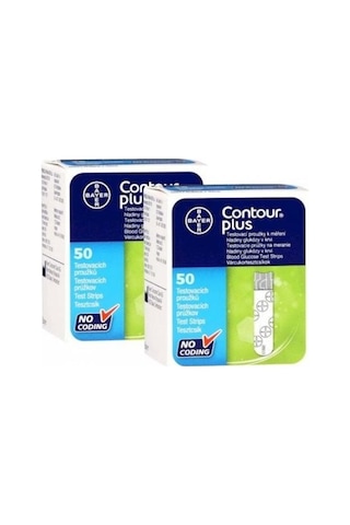 Contour Plus Kan Şekeri Ölçüm Stribi 2 Kutu 100 Adet Contour Plus Kan Şekeri Ölçüm Stribi 2 Kutu 100 Adet