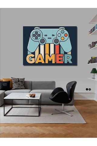 Kanvas Tablo Gamer Kontrolcü Posteri 100cmx140cm