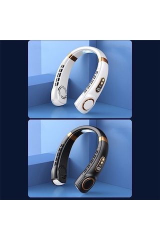 Açık Siyah Tip-c Sessiz Çok Fonksiyonlu Yapraksız Elektrikli Fan R17ex2 Siyah