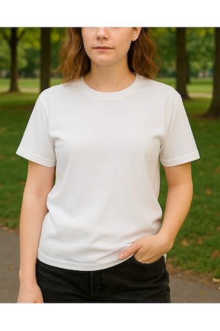 Hugo Boss Kral Baskılı T-shirt Beyaz