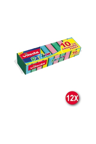 Vileda Rainbow 10'Lu Bulasik Süngeri 12'Li Paket