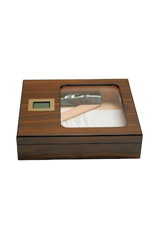 Premiumquality San Telmo Kahverengi Sedir Humidor Puro Kutusu - Tr9632