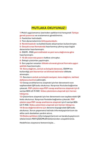Ales 2023/1 Nisan ÖSYM Tıpkı Basım Çıkmış Soru Deneme Kitapçığı Dijital Çözümlü Türkiye Geneli