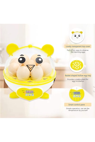 Qianfan 9 Yumurta Mini Yumurta Kuluçka Kutusu Otomatik Sıcaklık