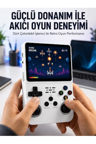 Retro El Konsolu 64 Gb 15.000 Oyun Geniş Platform Desteği 3.5 Ips Ekran Yeni Nesil