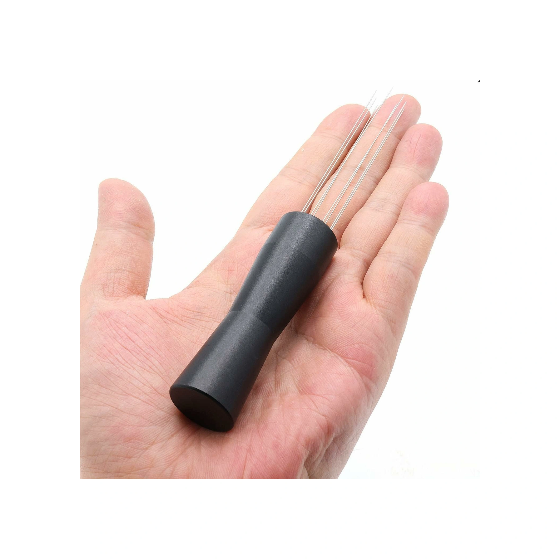 Youtek Stainless Steel Espresso Karıştırıcı - Fincan Kahve Tozu Dağıtıcı, Ergonomik Tutuş, Eşit Karıştırma, 13.5x2cm Siyah Çok Renkli