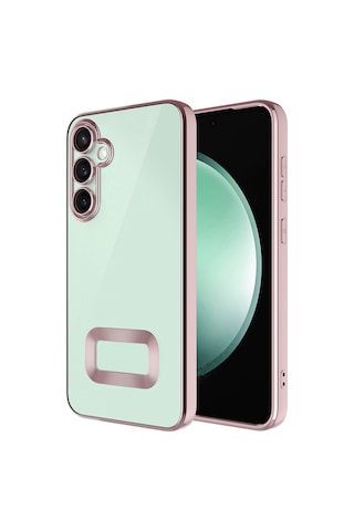 Galaxy A16 Uyumlu Kılıf Kamera Korumalı Logo Gösteren Zore Omega Kapak-rose Gold Rose Gold