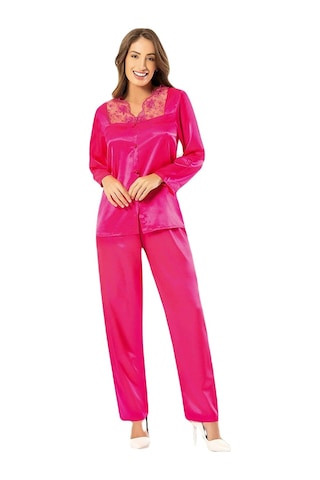 Faal Saten Dantelli Pijama Takım 4610 001
