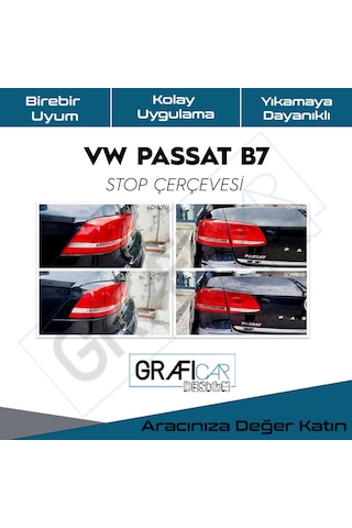 Vw Passat B7 Stop Çerçeve Sticker-Kolay Uygulama-Uzun Ömürlü