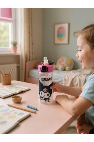 Kuromi 500 Ml Plastik Matara 3413 Çok Renkli