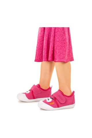 Kiko Kids Cookie Cırtlı Kız Bebek İlk Adım Panduf Ayakkabı Fuşya