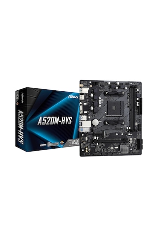 Asrock A520M-HVS AMD A520 4733 MHz (OC) DDR4 Soket AM4 mATX Anakart