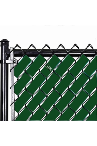 Tel Koruma Kapatma Gizlilik Pvc Çit Şeridi 50 Metre 5cm Yeşil