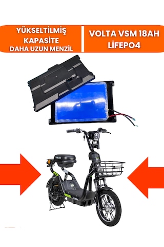Volta Vsm Batarya 48v/18ah Lifepo4 Batarya