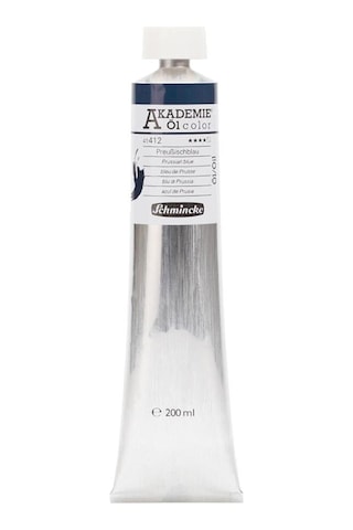 Schmincke Akademie Öl Color Yağlı Boya 200 Ml Seri 1 412 Prussian Blue Karışık, Çok Renkli