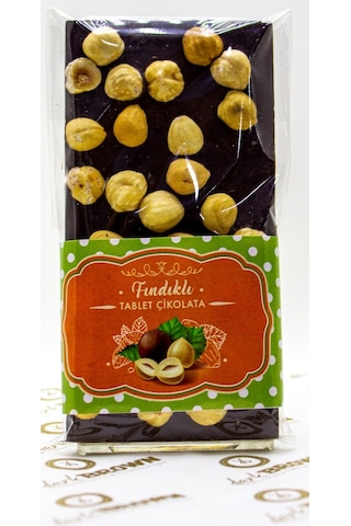 Dark Brown Fındıklı Bitter Tablet El Yapımı Gerçek Bar Çikolata 3 x 100 G