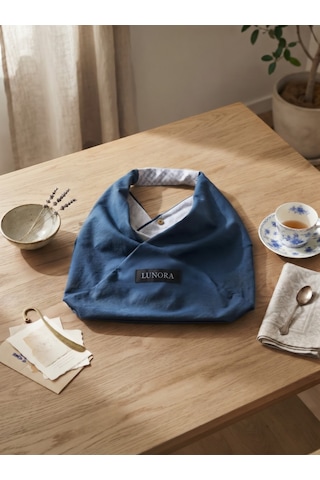 Lunora Collection Kadın Gabardin Çanta Açık Lacivert