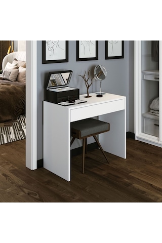 Arya Novella Kulpsuz Mode Çekmeceli Makyaj & Calışma Masası / Dresuar Beyaz