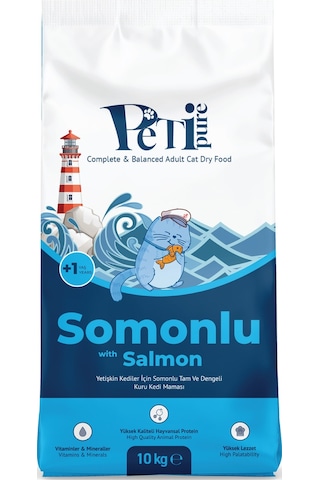 Petipure Somonlu Kuru Yetişkin Kedi Maması Besleyici Vitamin İlaveli Tam Ve Dengeli Mama 10 KG Petipure Somonlu Kuru Yetişkin Kedi Maması Besleyici Vitamin İlaveli Tam Ve Dengeli Mama 10 KG