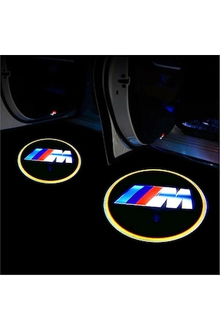 Bmw M Araçlar İçin Pilli Yapıştırmalı Kapı Altı Led Logo