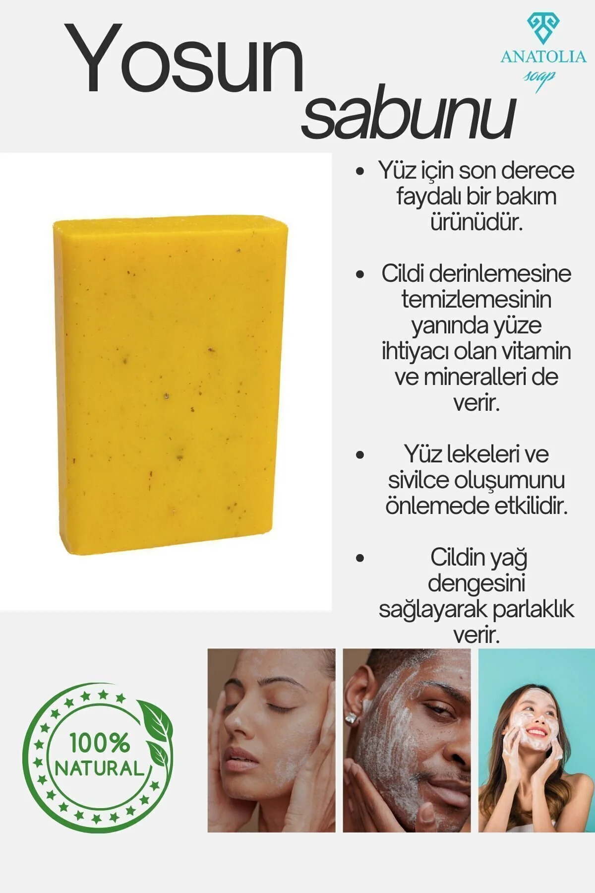 Yosun Sabunu Sivilce Ve Selülit Sabunu Yosun