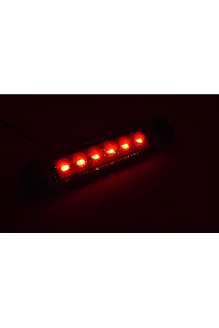 10 Adet Kırmızı Parmak Lamba 6 Led 12v 24v