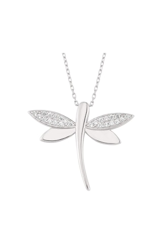 Kanatları Taşlı Gümüş Yusufçuk Kolye G904Kl Altınsepeti