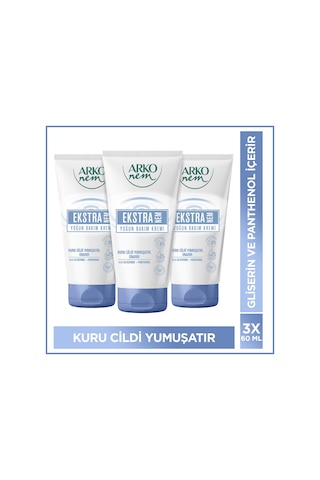Arko Nem Yoğun Bakım Kremi Ekstra Nemlendirici 3x60 Ml