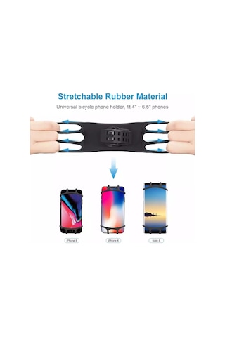 4.7-6.5 Inc Silikon Bisiklet, Scooter Telefon Tutucu