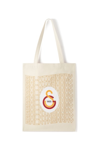 Gsstore Galatasaray Oval Logolu Gabardin Bez Torba Çanta 35 40cm U251330 Ekru