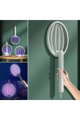 Zhltools Asılabilen Ve Masaüstü Olabilen 2w Sinek Öldürücü Mor Işıklı Raket