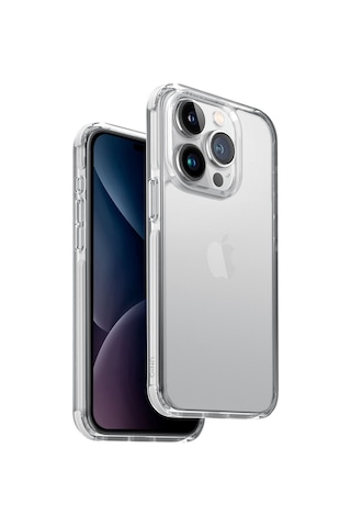 Apple Uyumlu iPhone 15 Pro Max Kılıf Combat Serisi Üç Katmanlı Koruma Shocksorb Teknolojisi Koruyucu Kapak Clear