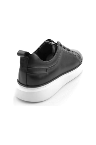 Siyah Hakiki Deri Erkek Sneaker E01398028043 Siyah