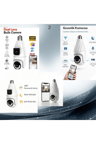 Casacop 4 MPCasacop Akıllı WiFi Güvenlik Kamerası – Çift Lens Hareket Takipli