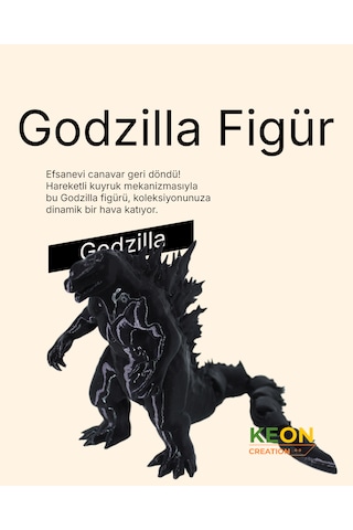 Hareketli Kuyruklu Godzilla Figürü