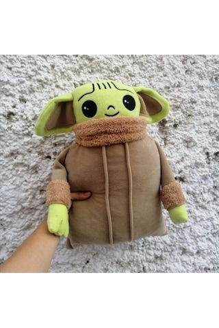 Dükkan Design Star Wars Master Baby Yoda Peluş Puf Yastık Yeşil