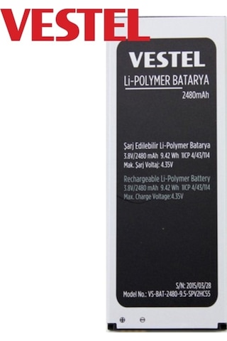Senalstore Vestel Uyumlu Venüs V3 5570 Pil Batarya 2480mah İthal